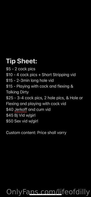 Here’s the new tip list!!!

You tip and tell me what you wan..