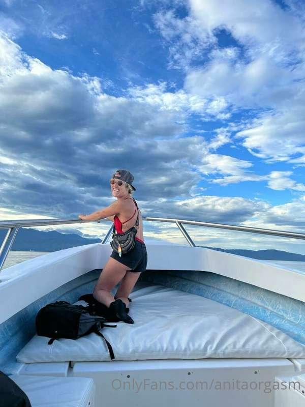 This is where I like to ride on boats.