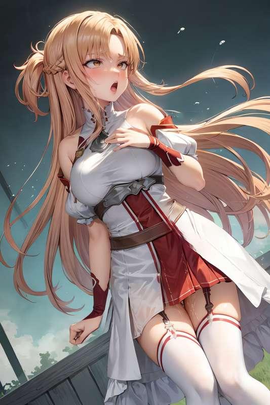 SAO⇔現実世界でアスナさんの快楽がリンクスタート！する話　50枚(zip, pdf有り)