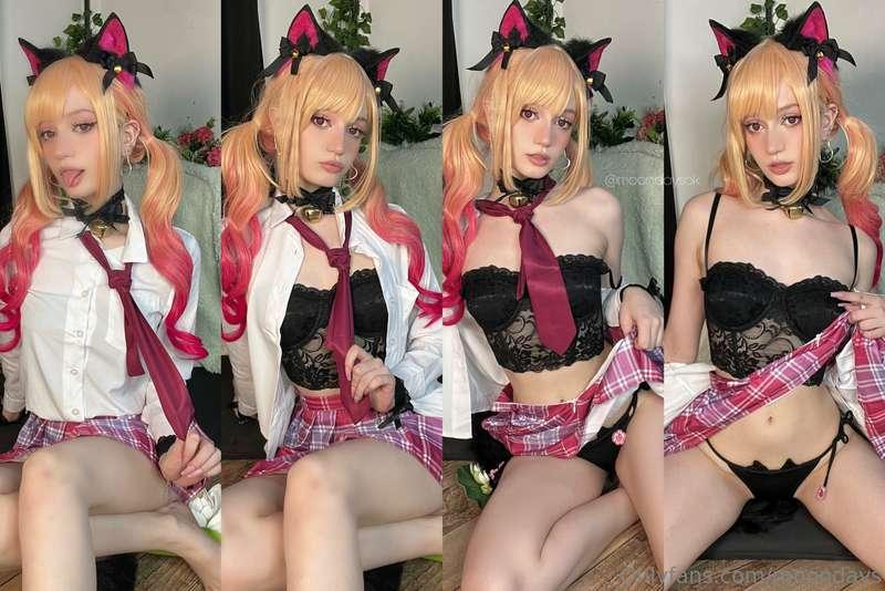 Undressing this kitty ~  Tip $150 for "Marin Michi" set