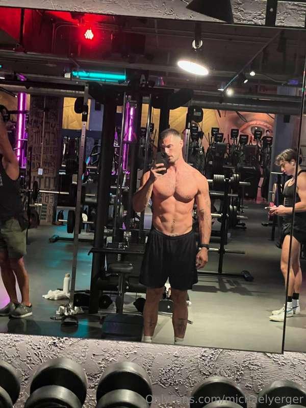 Sweaty man at your service happy friday!