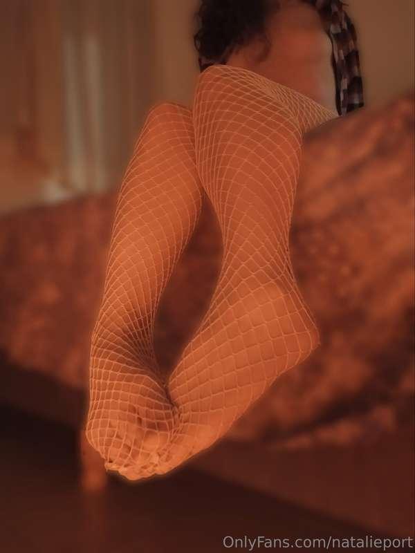 Do you like my fishnets? 🤍❤️