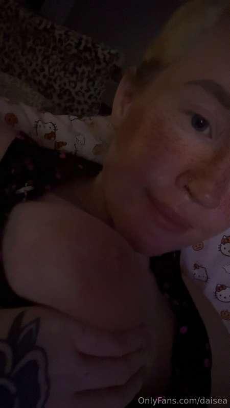 me & my boob & my bed at 3am