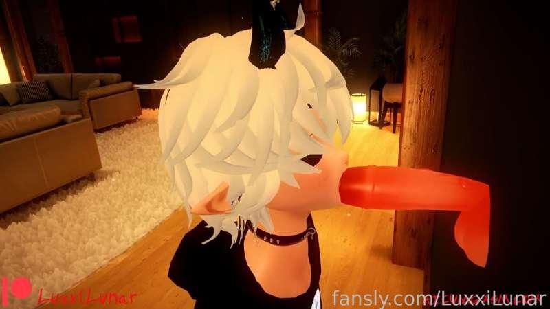 (IMAGES) Femboy Sucks Dildo Off, Fucks It On The Floor, Then Fucks It Against The Wall And Spurts His Cum HARD Handsfree

Hhello~
Here are some images from the video
Enjoy :)

#femboy #solo #dildo #jackingoff #3d #vrchat 