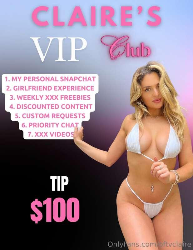 I'm super excited to announce my VIP club, tip to join!! 🙈