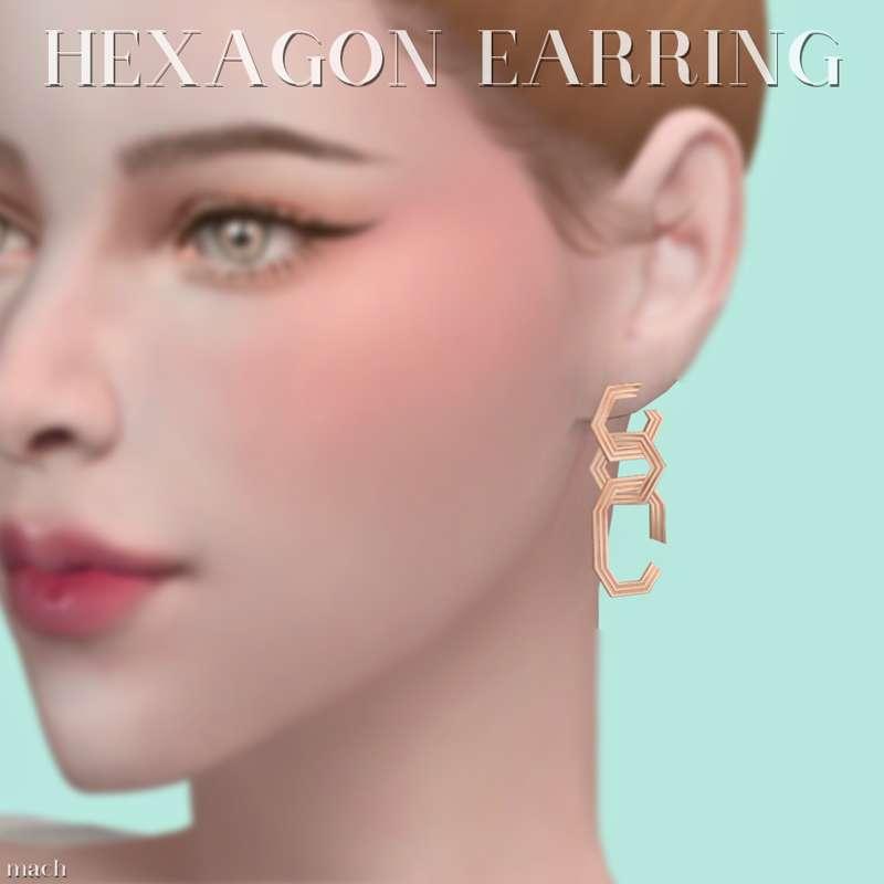 Hexagon Earring