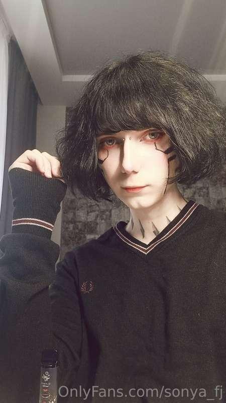 tried to cosplay sasha from cyberpunk:/ kinda cringe but....