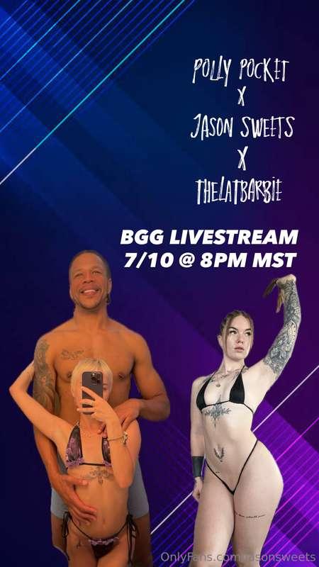 Thursday I’ll be doing a live BGG with @realpollypocket & @t..