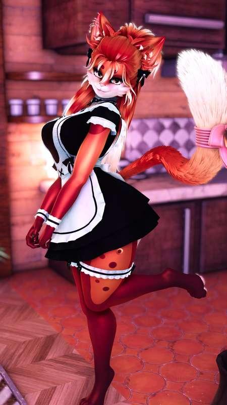 Room service? 💝

----
#fyp #furry #yiff #vr #vrfurry #maid #catmaid #catgirl