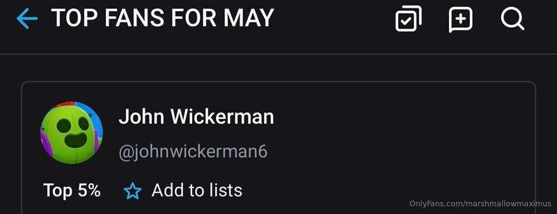 Thanks for being my top fan for May, @johnwickerman6 😘