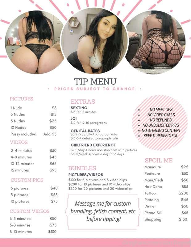 TIP MENU ✨💜