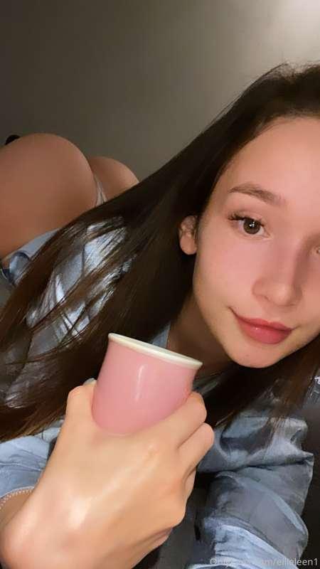 In bed, ready to check on your messages 😇💦🥰
