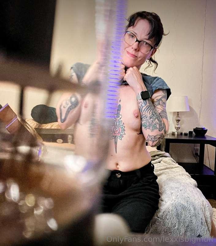 Should I keep my top off while I make some new songs? 
