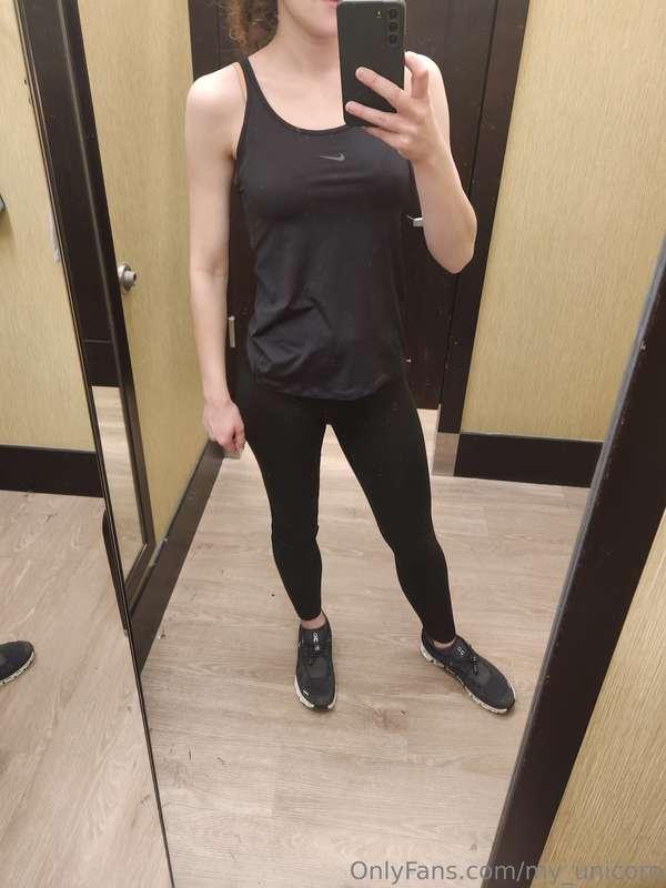 A few pics trying on clothes!