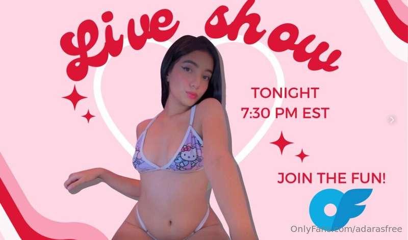 **Join my LIVE on OnlyFans TODAY AT 7:30 PM (EST)** for a sw..