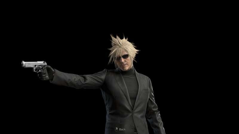 Cloud's Hair over wesker