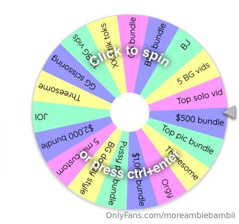 🦃 Ambie's Thanksgiving Wheel Spin!! 🍽️💘 1 spin $5💘 3 spins $..