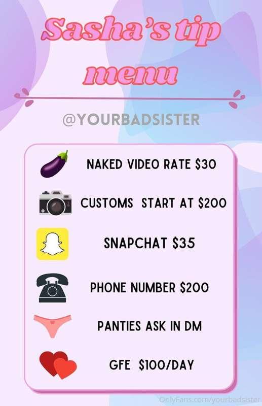 You can tip for any of this at anytime and I’ll get it for y..