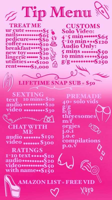 tip menu 💗