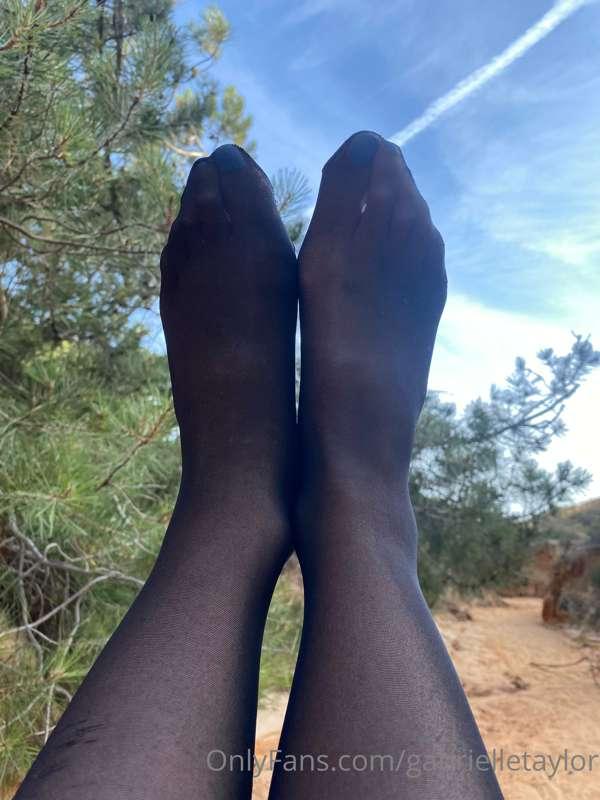 Swipe my nylon feet