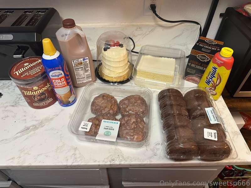 it was my birthday so i got treated to a little grocery snac..
