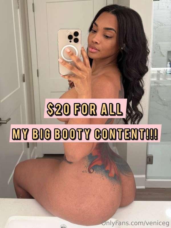Get all my big booty content! If you LOVE to cum to my fat a..