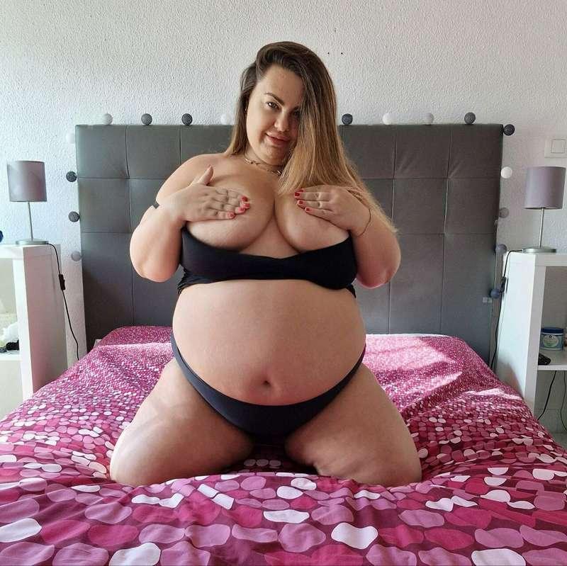 Beautiful face and big tits and soft belly