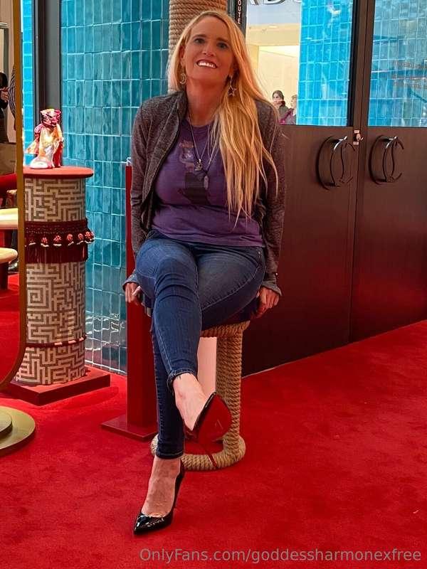 Would you kiss the bottom of my shoe while shopping in the m..