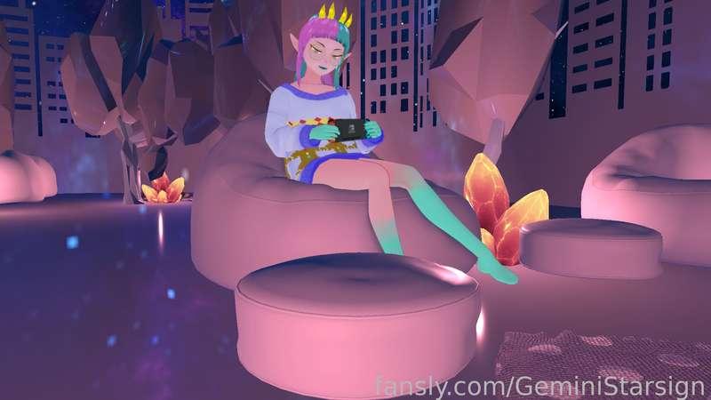 omg i'm so lewd and cozy hahahahah 
really though, i'd suck you off in this chair.

#cozy #soft #vrchat #anime #sweet #cute