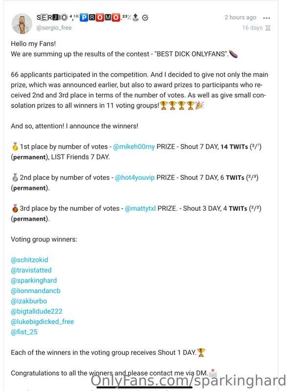 Thank you to all who voted!!! Especially the creators who he..