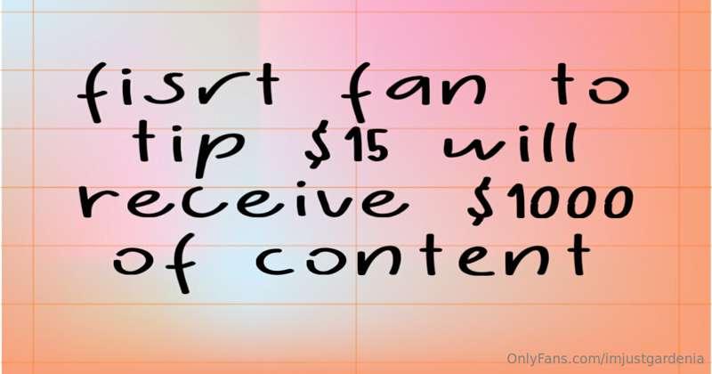 ## $15 FOR $1000 OF CONTENT

## JUST ONE FAN