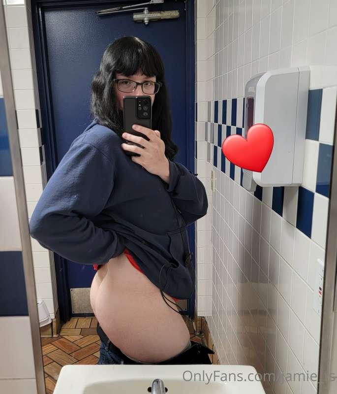 Work bathroom lewd