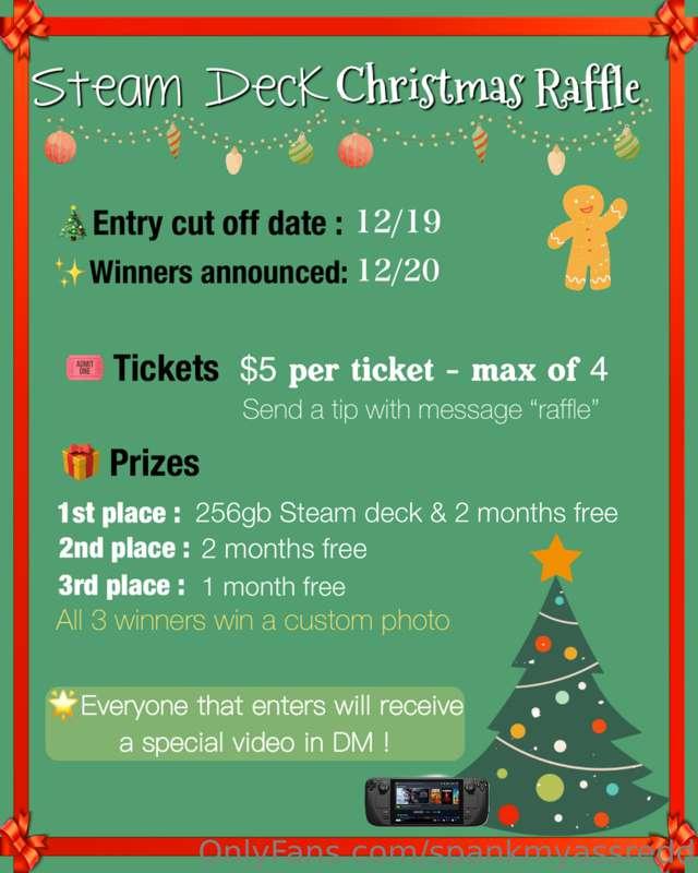 🎄***Steam Deck a Christmas Raffle!*** 🎁 
Figured making a li..