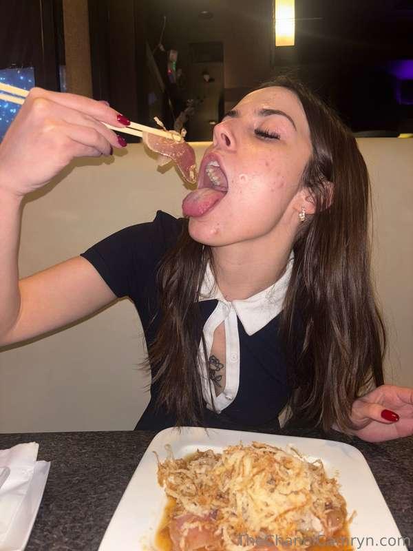 I want your load sliding down my throat like good sushi mmmm..