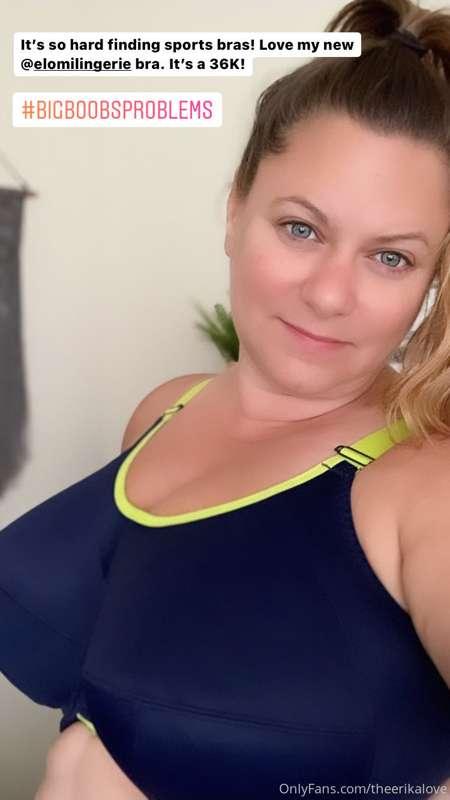 Loving my new sports bra! It’s a 36K... omg! They got bigger..