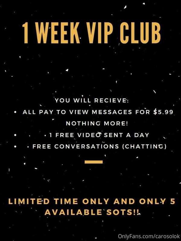 1 WEEK VIP LIST💎 limited time only ⏰
• ALL pay to view messa..