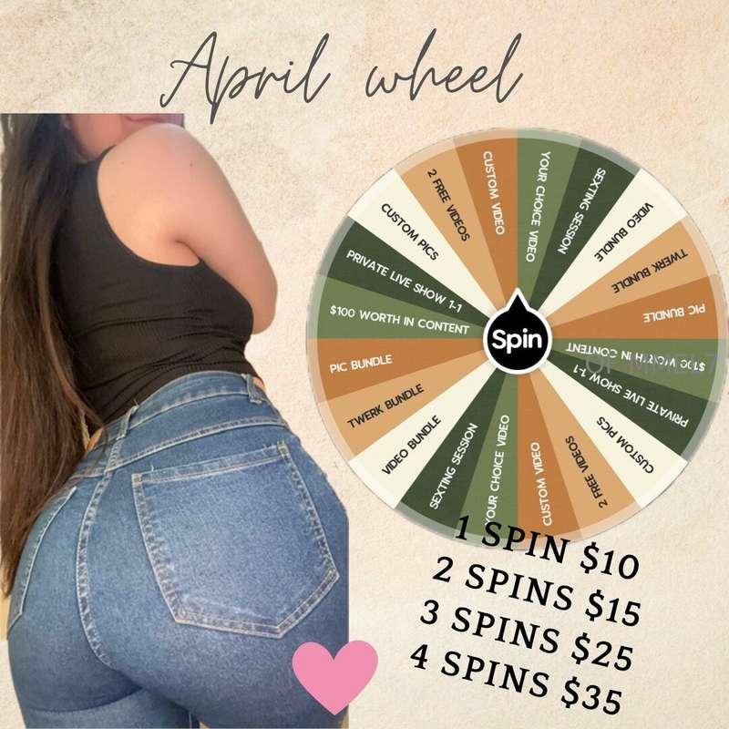 🎡 April wheel 🎡It's the first time I add a private live show..