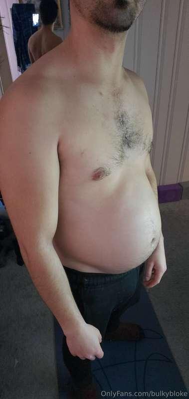 Thanksgiving stuffed side belly