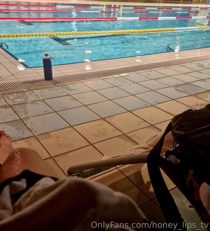 one of my hobbies is swimming i love it also it looks hot wh..