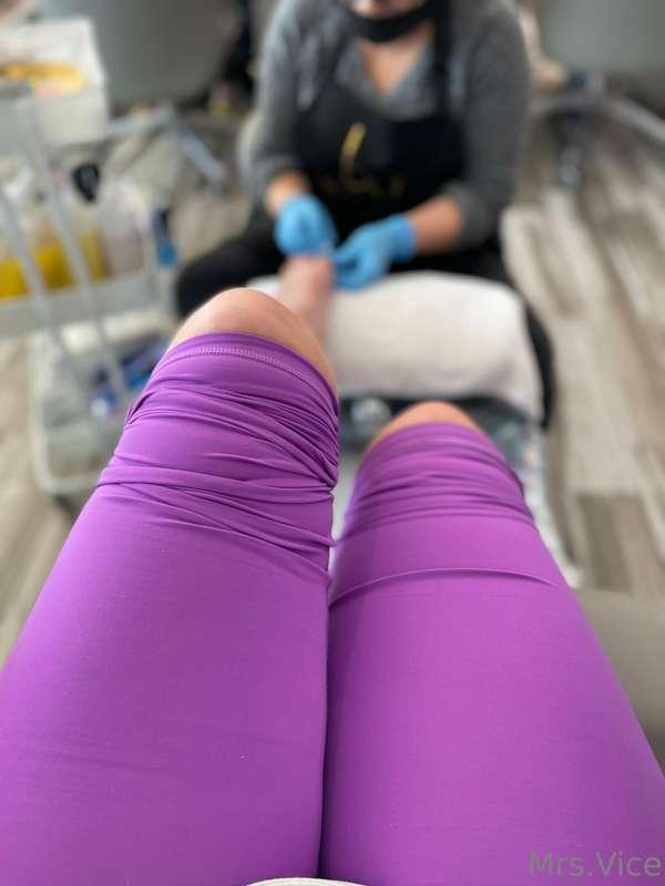 Pamper day! And since purple won…. 😉😘
