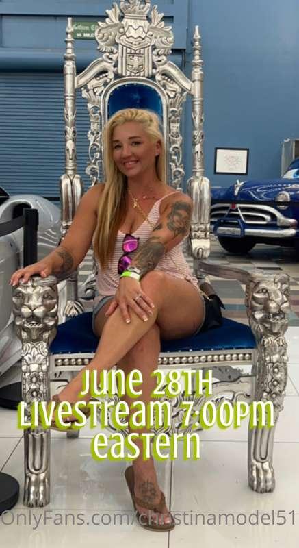 Livestream June 28th 7:00pm eastern ❤️❤️❤️❤️