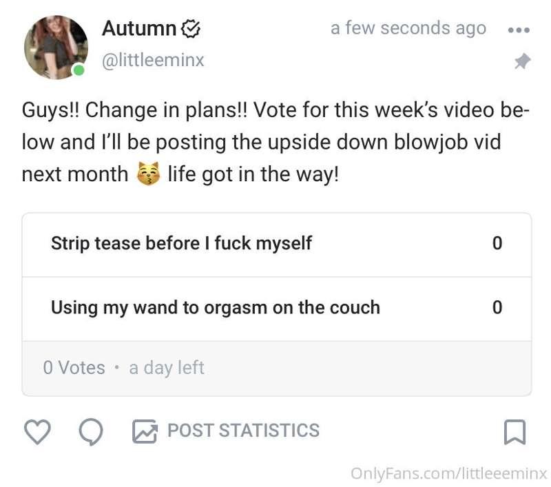 Doing a quick video poll for the weekend on my VIP page @lit..