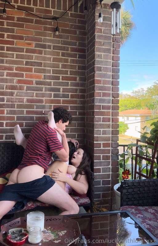 Okay cuties, my new 10 minute long balcony video will be hit..
