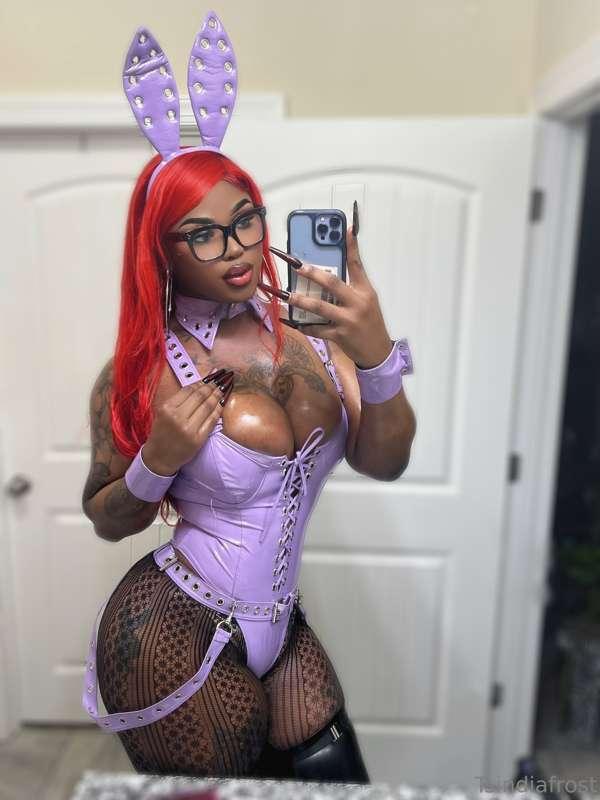 Looking like a Playboy bunny, and I hop on dick like one too..