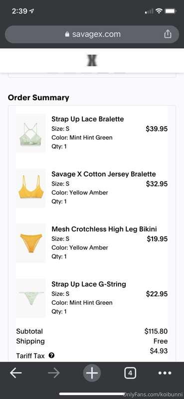 *UPDATE* I bought 2 sets of lingerie! I think that’s good fo..