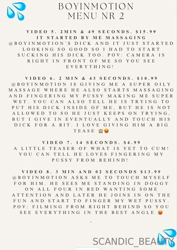 ***NEW MENU WITH PRICES & DESCRIPTON***
@BOYINMOTION MENU NR..