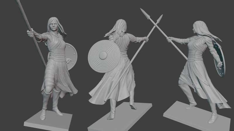 Work on statue of Ros for Beyond Skyrim