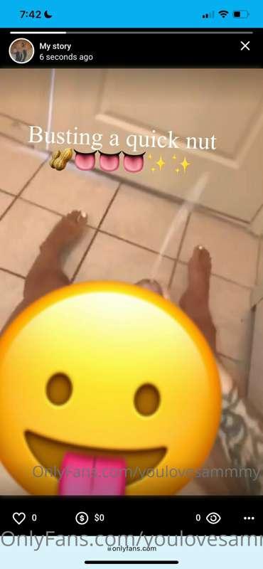 Busting a quick nut 🥜✨💦🥜🥜👅