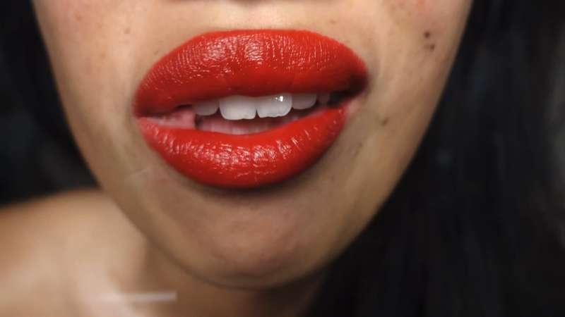 Spitting on your c* and licking you clean with my naughty gum mouth