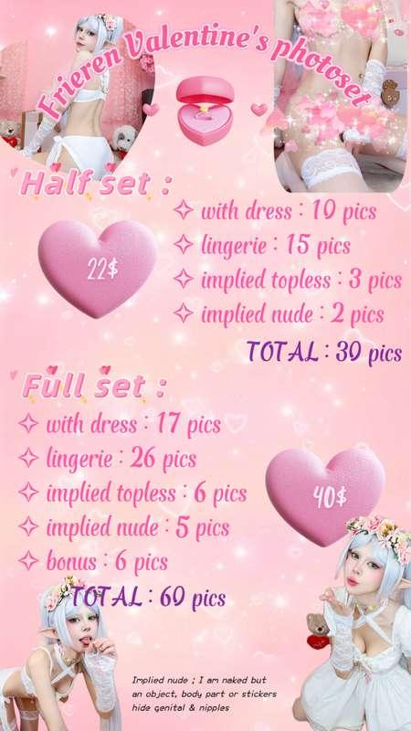 Hiii! This is my **Frieren Valentine's Day** photoset ♡  ✧ f..